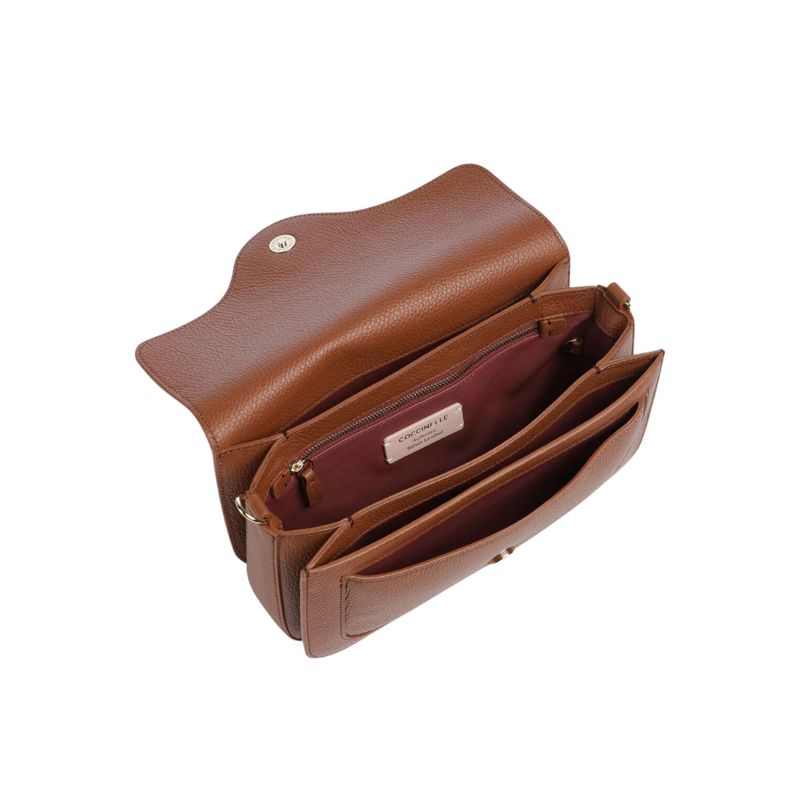 COCCINELLE - C-ME tracolla media con patta - Cognac