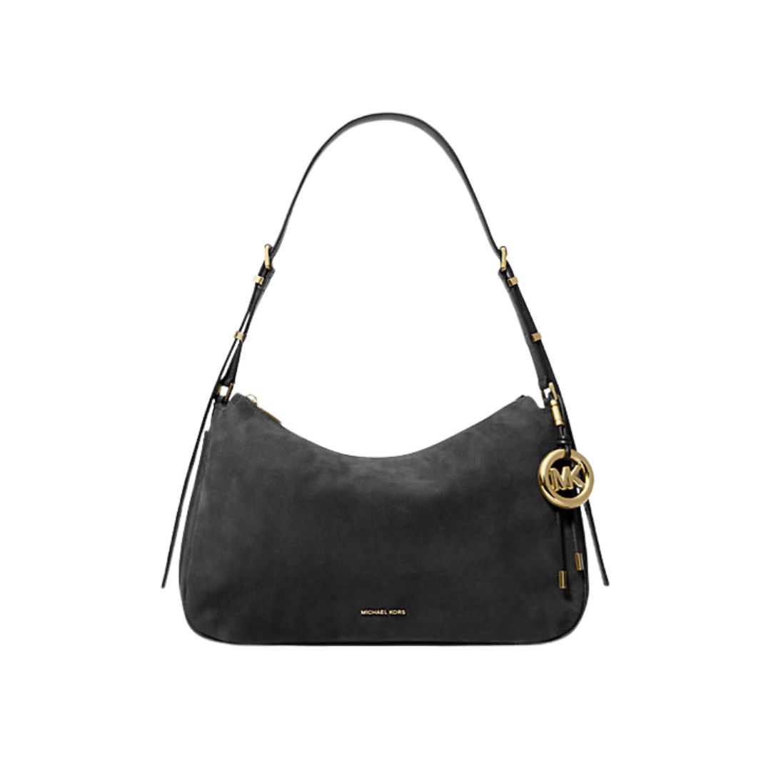 MICHAEL KORS - Nolita media in nabuk - Black