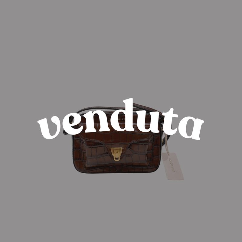 COCCINELLE - (borsa di seconda mano) Mini Beat Camera Bag - Croco Brown