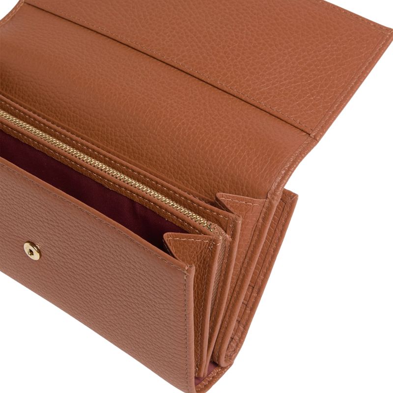 COCCINELLE - Metallic Soft Portafoglio Maxi - Cognac
