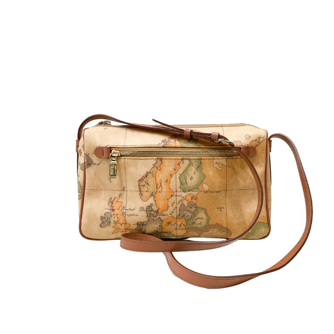 ALVIERO MARTINI - (borsa di seconda mano) Geo Classic tracolla media con zip - Natural C D026 6000 0010
