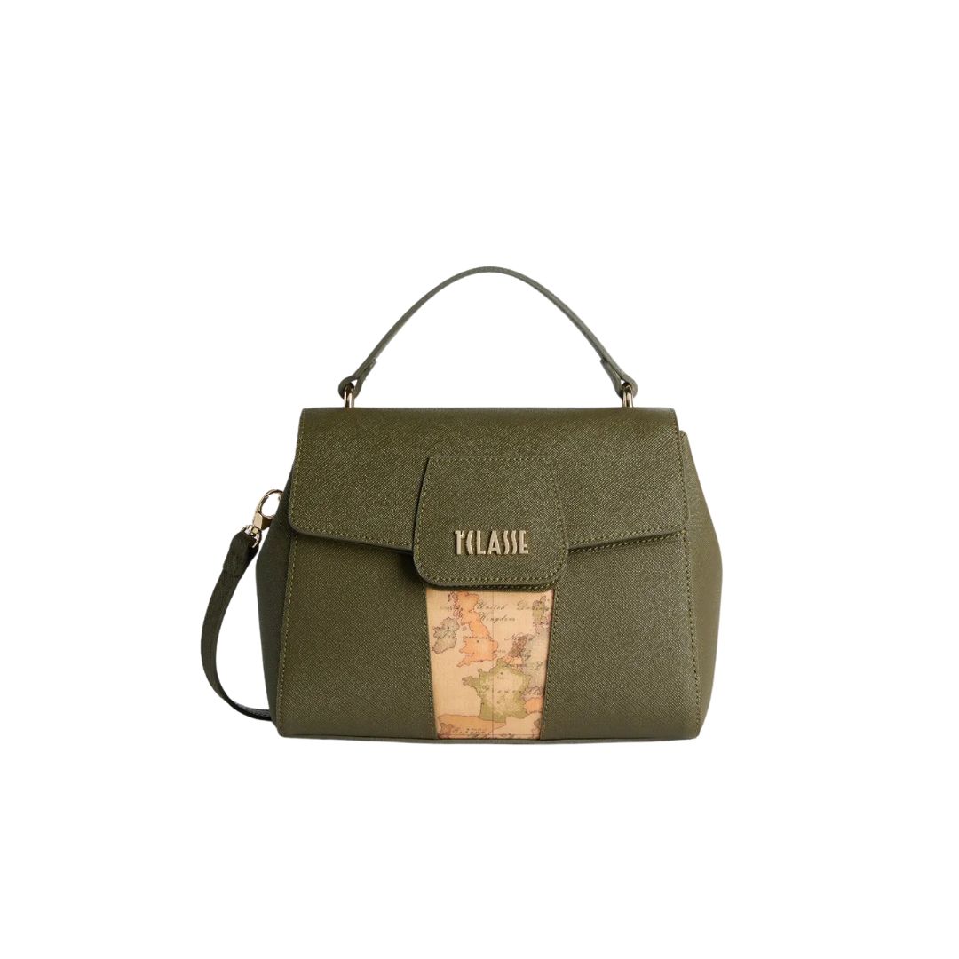 ALVIERO MARTINI - Windy City borsa a mano con patta - Verde Muschio