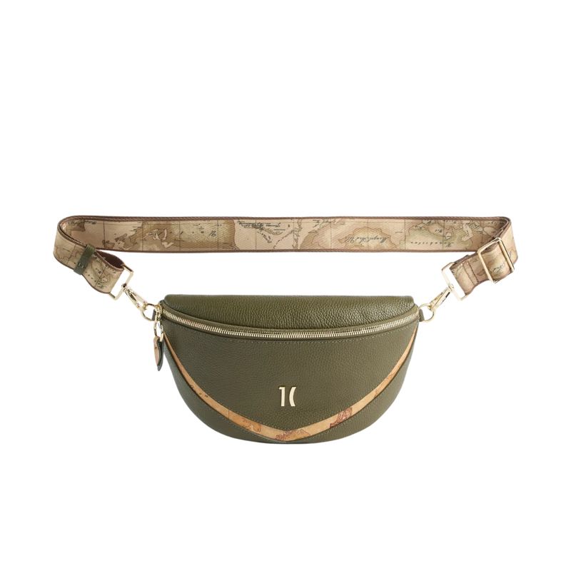 ALVIERO MARTINI - Castle Leather maxi marsupio - Verde Muschio