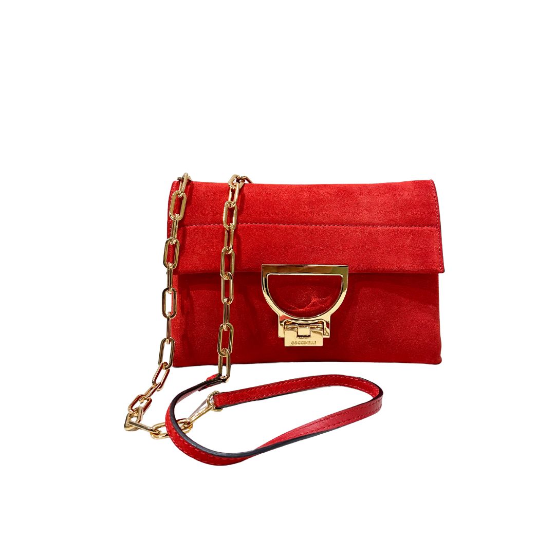 COCCINELLE - (borsa di seconda mano) Arlettis scamosciata- Rosso COCCINELLE - (borsa di seconda mano) Arlettis scamosciata- Rosso