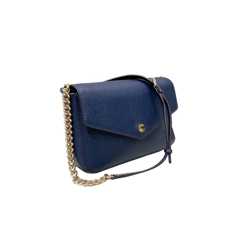 MICHAEL KORS - (borsa di seconda mano) Borsa a tracolla saffiano - Blu Navy