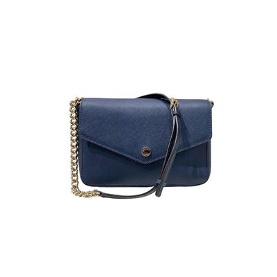 MICHAEL KORS - (borsa di seconda mano) Borsa a tracolla saffiano - Blu Navy