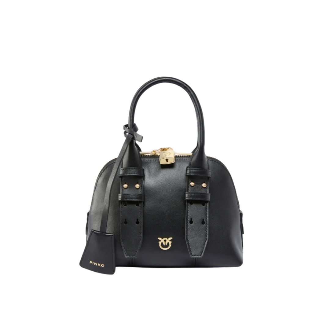 PINKO - Borsa bowling a mano Mini Escape Bag in pelle - Nero PINKO - Borsa bowling a mano Mini Escape Bag in pelle - Nero