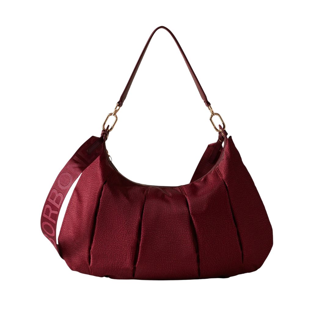 BORBONESE - Croissant bag Nylon - Merlot BORBONESE - Croissant bag Nylon - Merlot