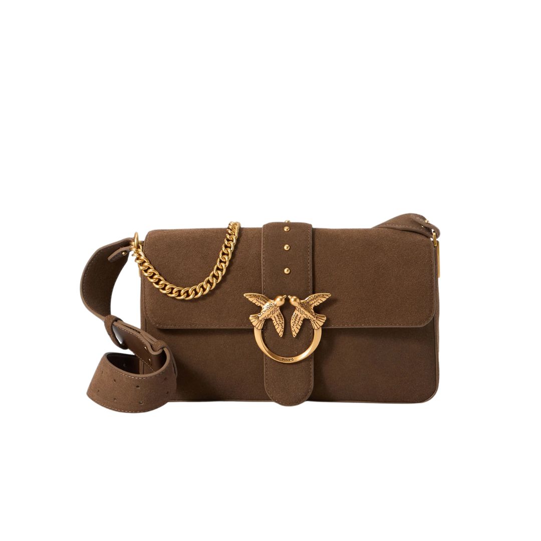 PINKO - LOVE ONE SLOUCHY - Borsa a tracolla - scricciolo/antique gold
