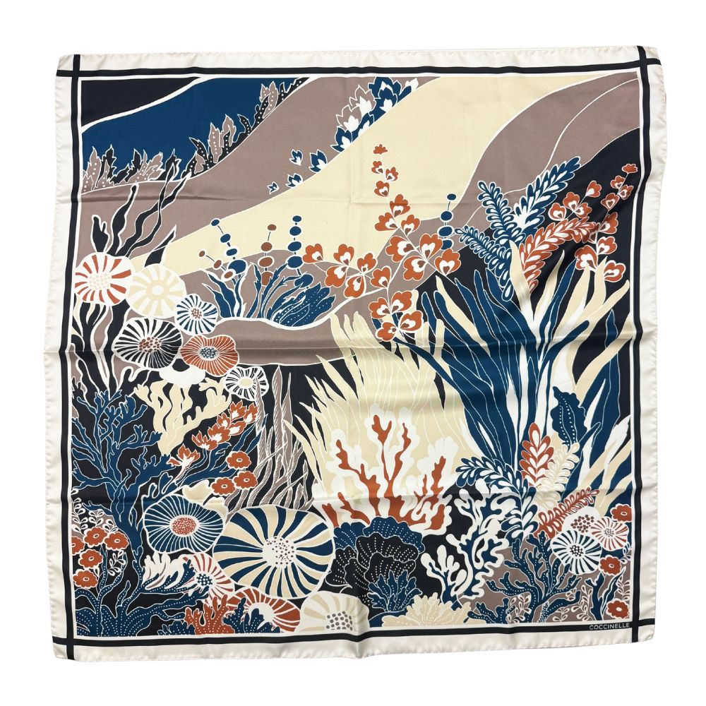 COCCINELLE - Foulard Ocean Depth 90x90 - Multi Warm Taupe COCCINELLE - Foulard Ocean Depth 90x90 - Multi Warm Taupe