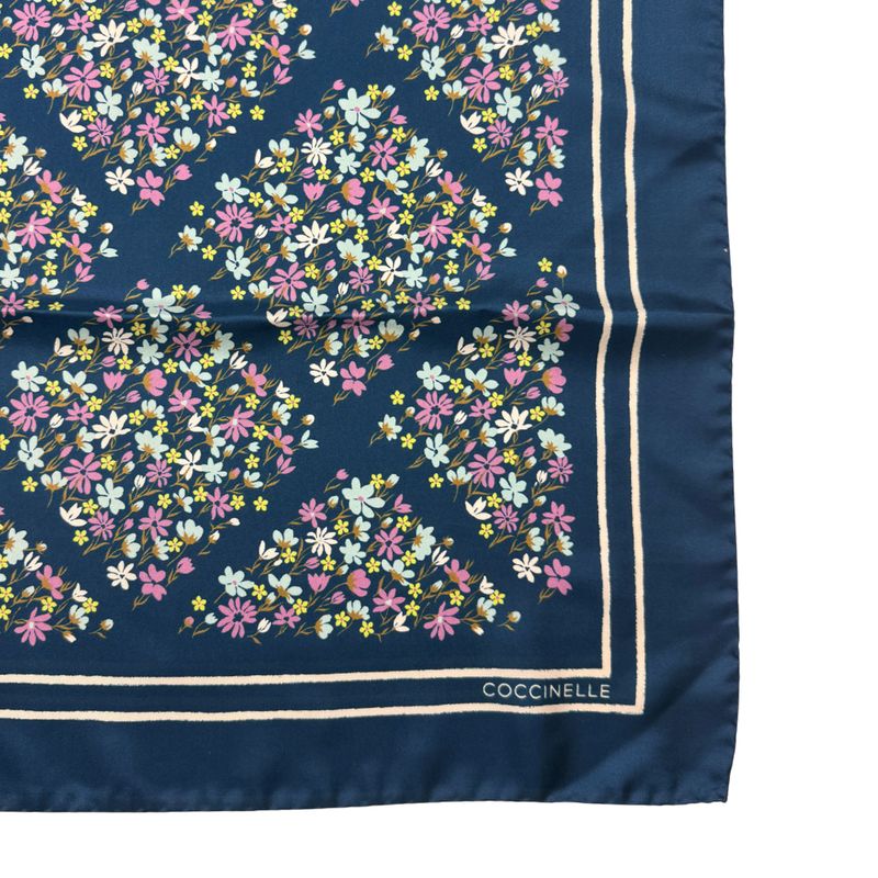 COCCINELLE - Foulard Sakura Flowers 90x90 - Multi Deep Blue