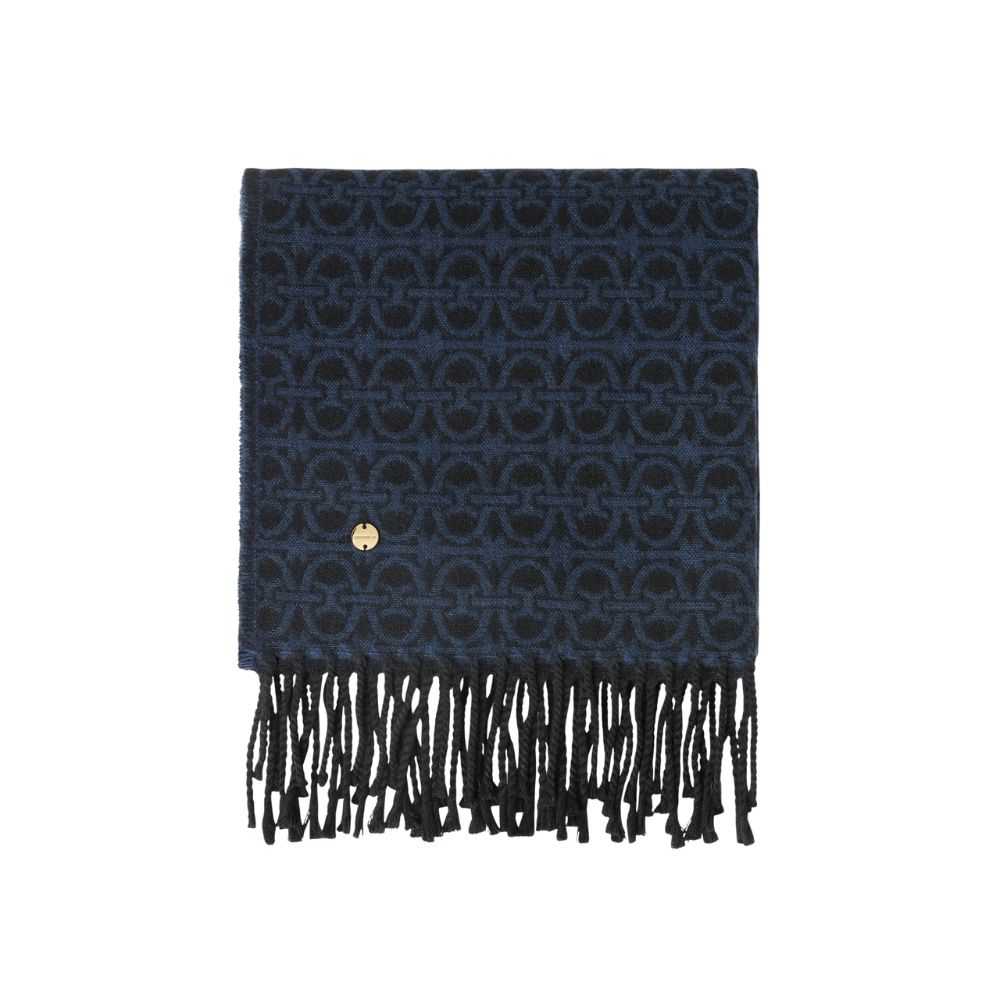 COCCINELLE - Sciarpa Monogram Wool - Multi Blu Denim COCCINELLE - Sciarpa Monogram Wool - Multi Blu Denim