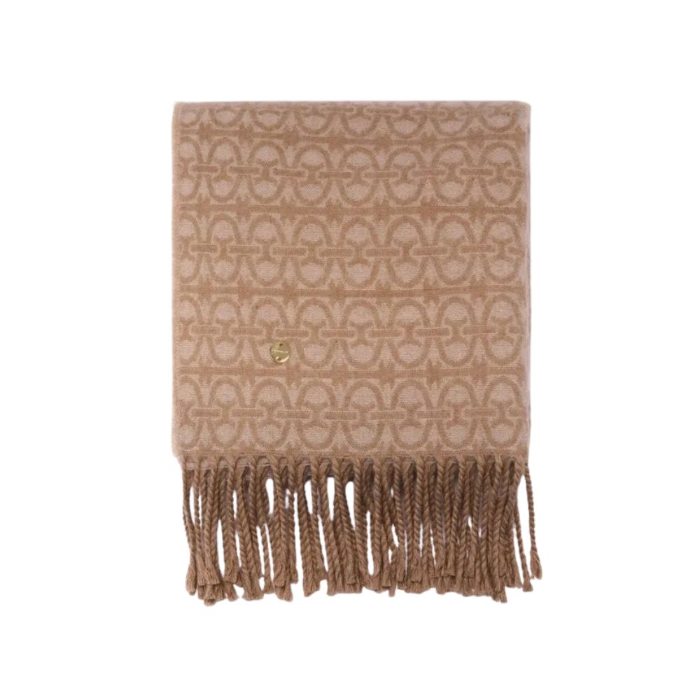 COCCINELLE - Sciarpa Monogram Wool -  Multi Lambskin White