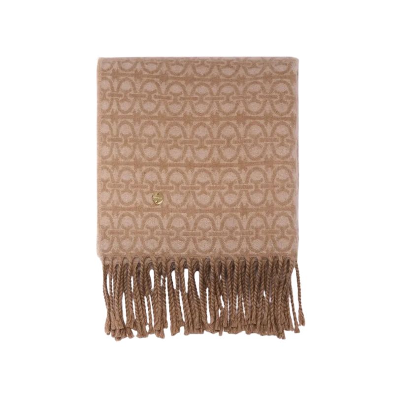 COCCINELLE - Sciarpa Monogram Wool - Multi Lambskin White COCCINELLE - Sciarpa Monogram Wool - Multi Lambskin White