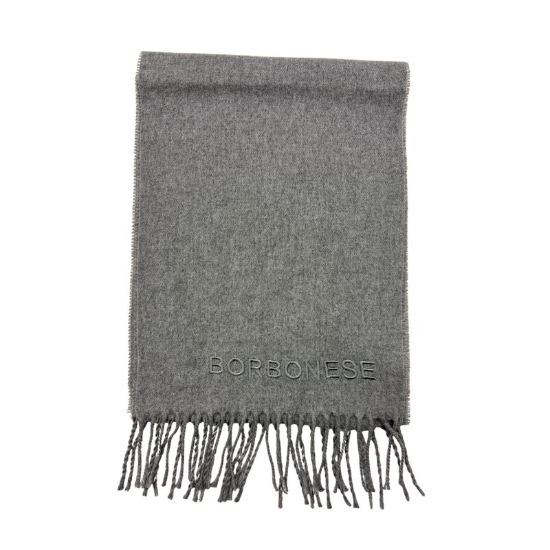 BORBONESE - Sciarpa Ricamo - Light Grey BORBONESE - Sciarpa Ricamo - Light Grey