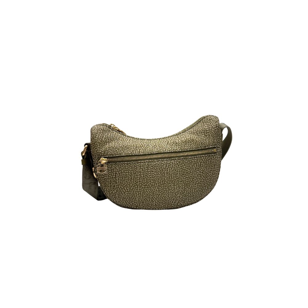 BORBONESE - Luna Bag Mini Nylon Riciclato OP con zip - Olive