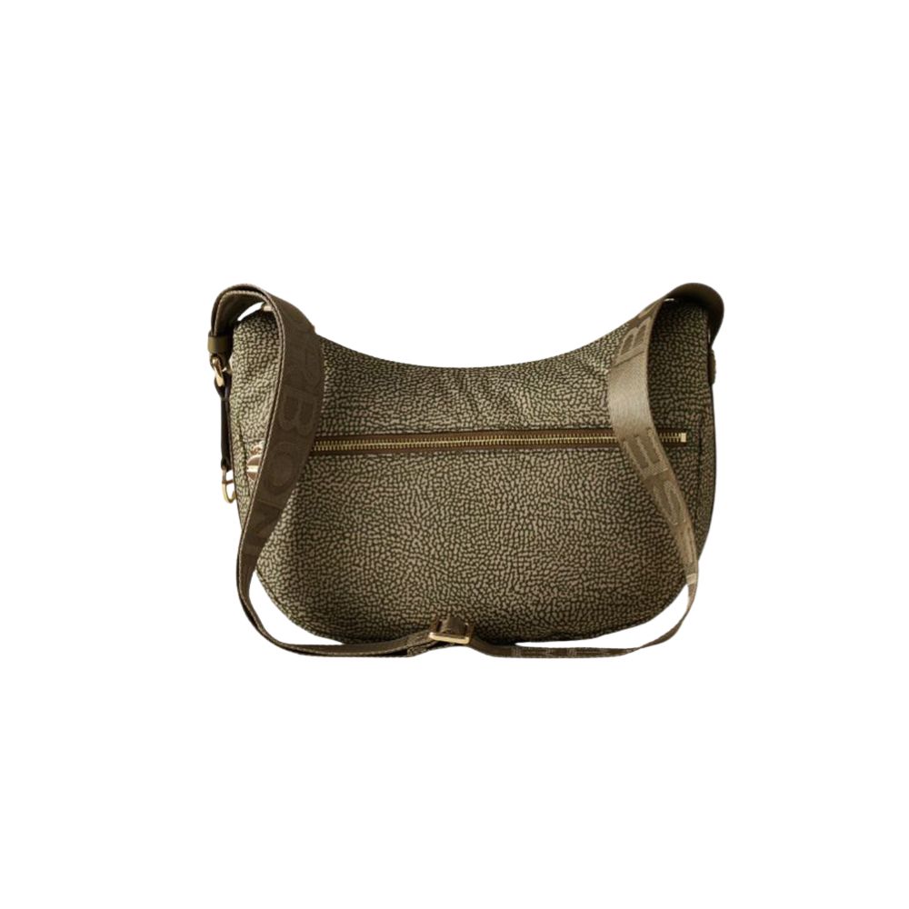 BORBONESE - Luna Bag Small Nylon Riciclato OP con zip - Olive