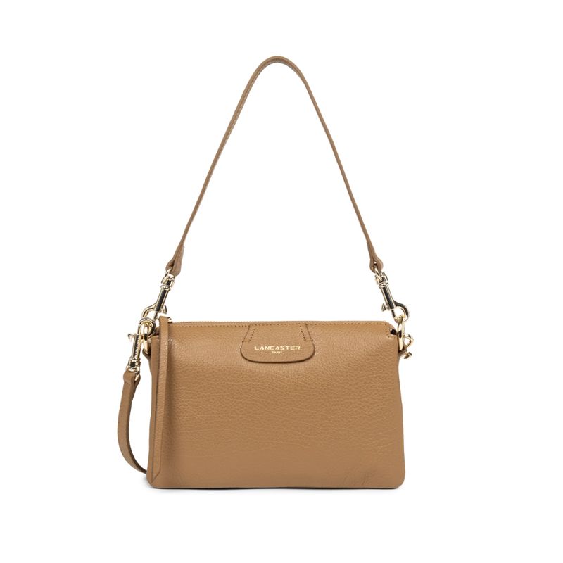 LANCASTER - Dune Medium tracolla due zip - Camel