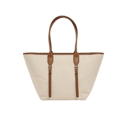 MICHAEL KORS - Shopping Moore in canvas di cotone - Luggage