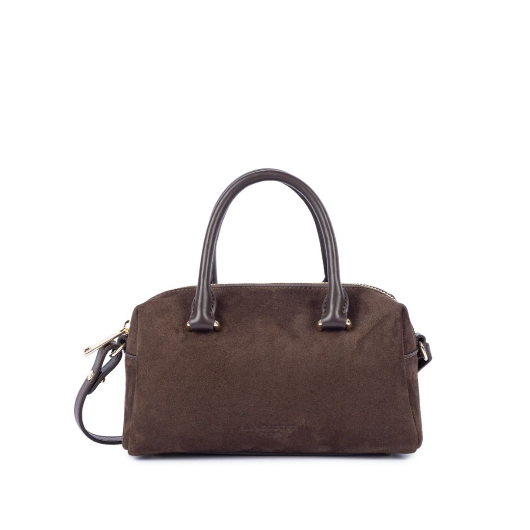 LANCASTER - Borsa suede cube- Marron