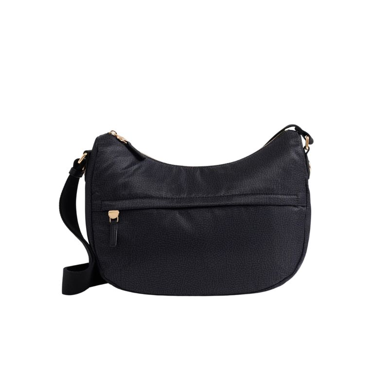 BORBONESE - Luna Bag Middle Nylon Riciclato OP - Dark Black BORBONESE - Luna Bag Middle Nylon Riciclato OP - Dark Black