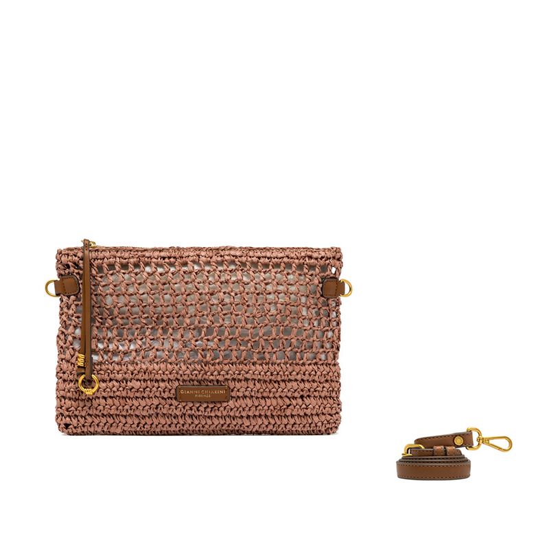 GIANNI CHIARINI - Nefeli Paglia Pochette - Blush GIANNI CHIARINI - Nefeli Paglia Pochette - Blush