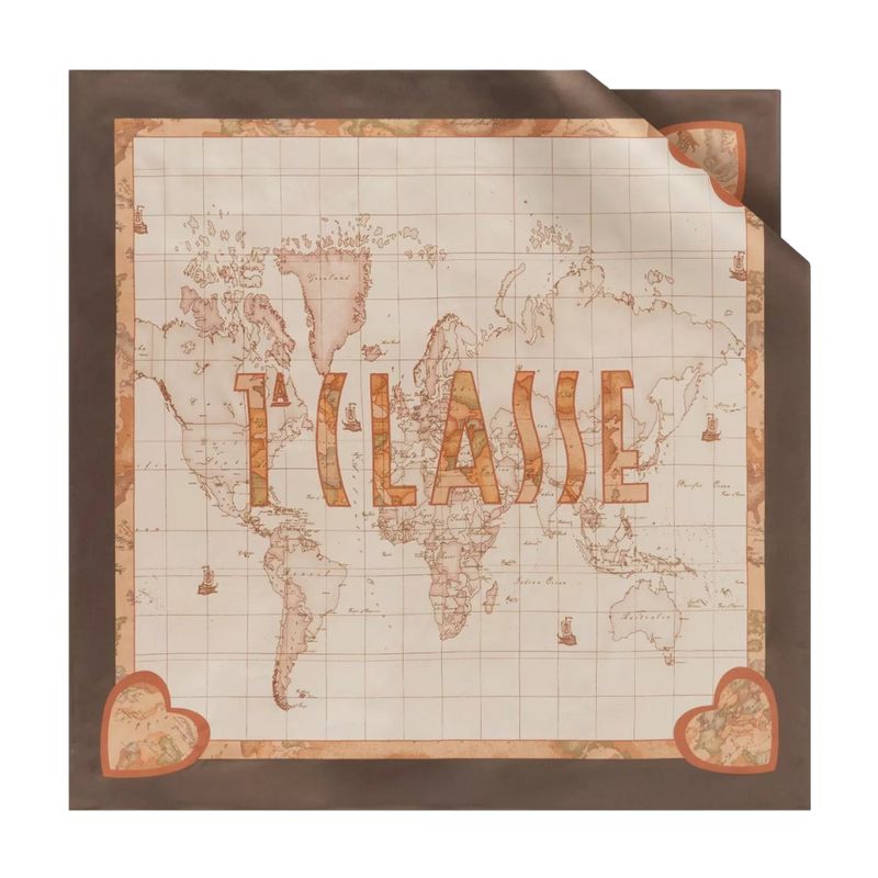 ALVIERO MARTINI - Foulard Cuori 90x90 - Khaki ALVIERO MARTINI - Foulard Cuori 90x90 - Khaki