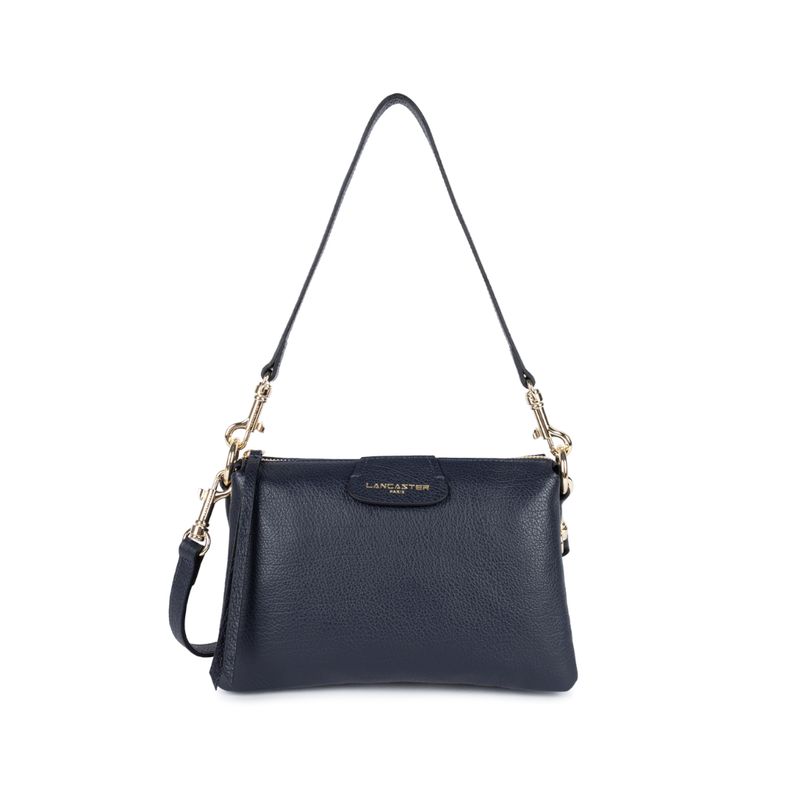 LANCASTER - Dune Medium tracolla due zip - Blue Foncé