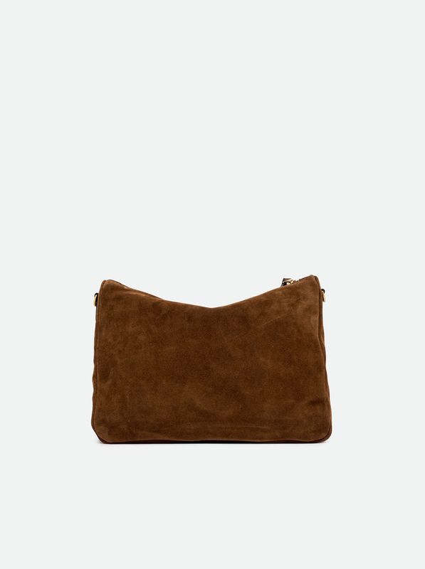 GIANNI CHIARINI - Nora Pouch grande scamosciata - Cognac