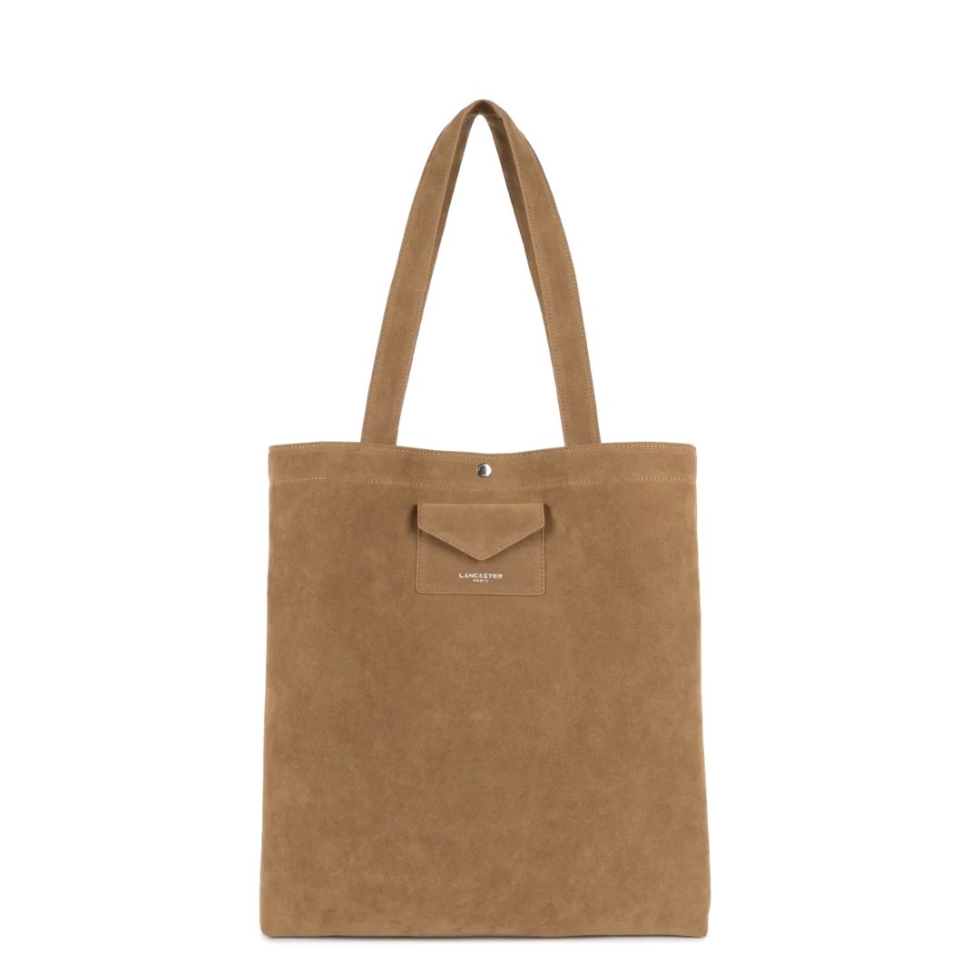 LANCASTER - Shopping grande suede look - Beige Fonce