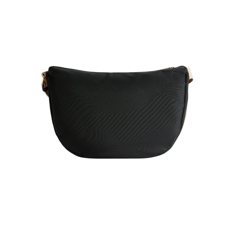 ALVIERO MARTINI - Breeze Nylon tracolla a mezzaluna grande - Nero