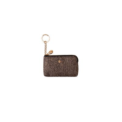 BORBONESE - Portachiavi Bustina Nylon Riciclato OP Natural/Black