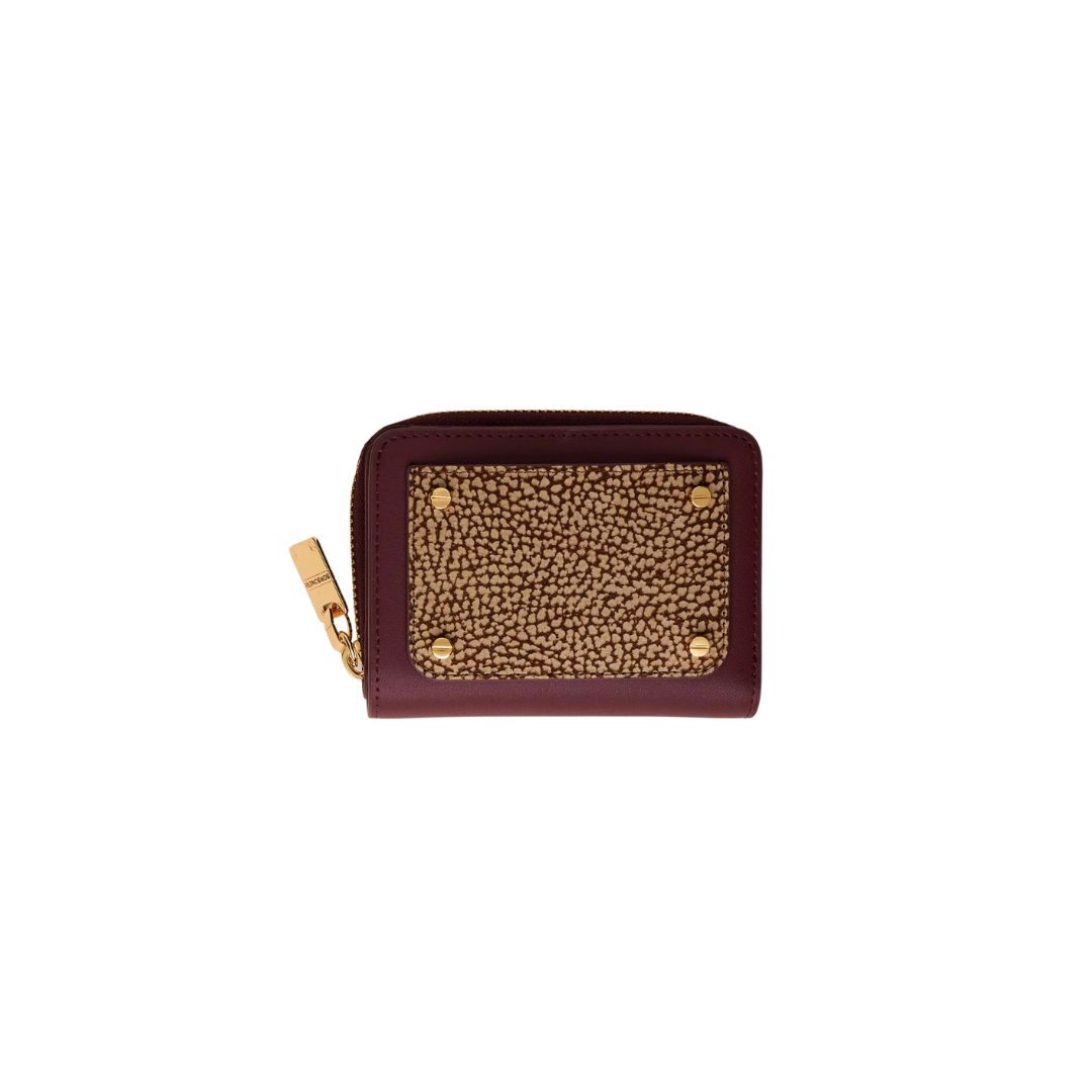 BORBONESE - Portafoglio zip around Small - Merlot/Op Natural BORBONESE - Portafoglio zip around Small - Merlot/Op Natural