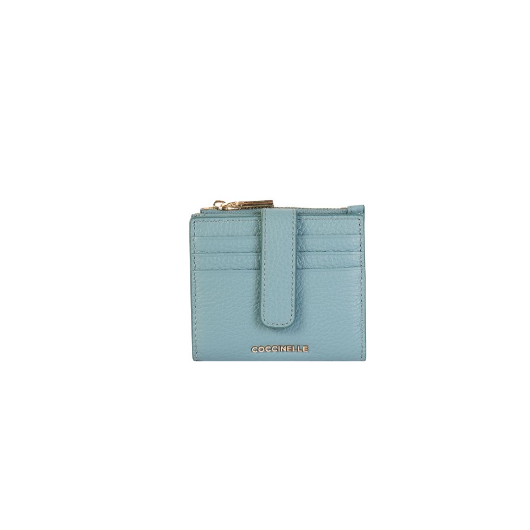 COCCINELLE - Metallic Soft Portafoglio compatto - Artic Blue COCCINELLE - Metallic Soft Portafoglio compatto - Artic Blue