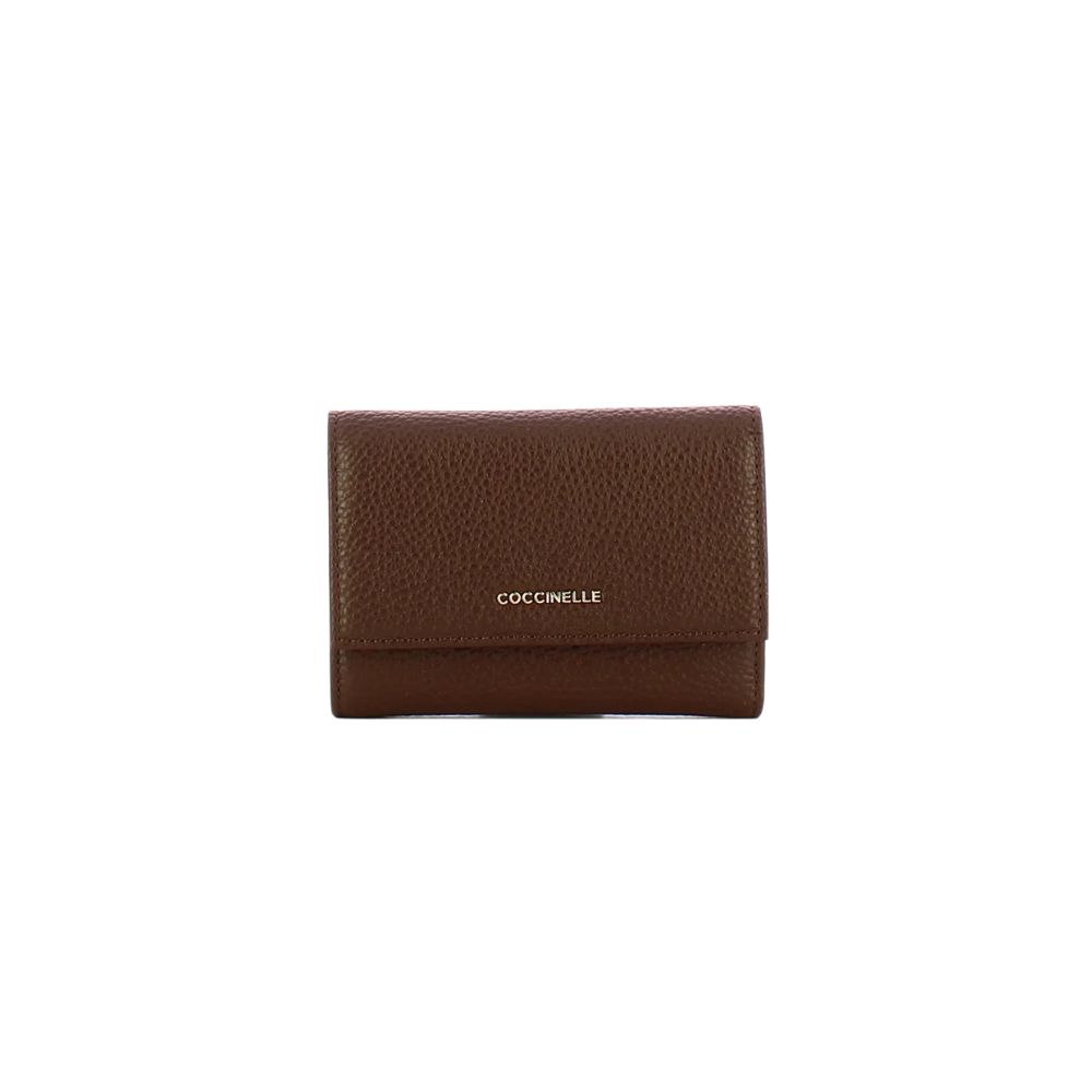 COCCINELLE - Metallic Soft Portafoglio Medio - Brunette