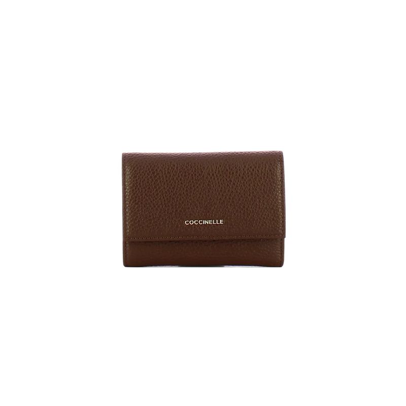 COCCINELLE - Metallic Soft Portafoglio Medio - Brunette COCCINELLE - Metallic Soft Portafoglio Medio - Brunette