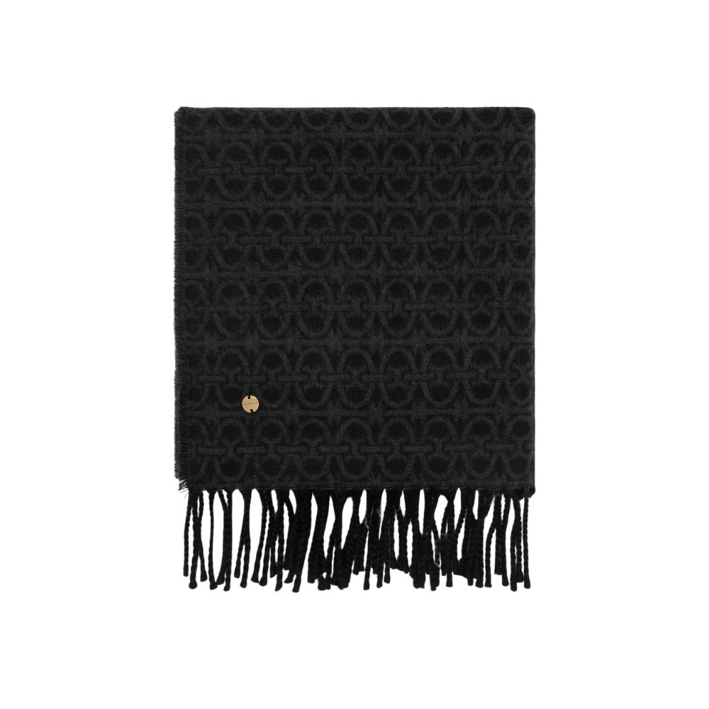 COCCINELLE - Sciarpa Monogram Wool - Multi Noir COCCINELLE - Sciarpa Monogram Wool - Multi Noir