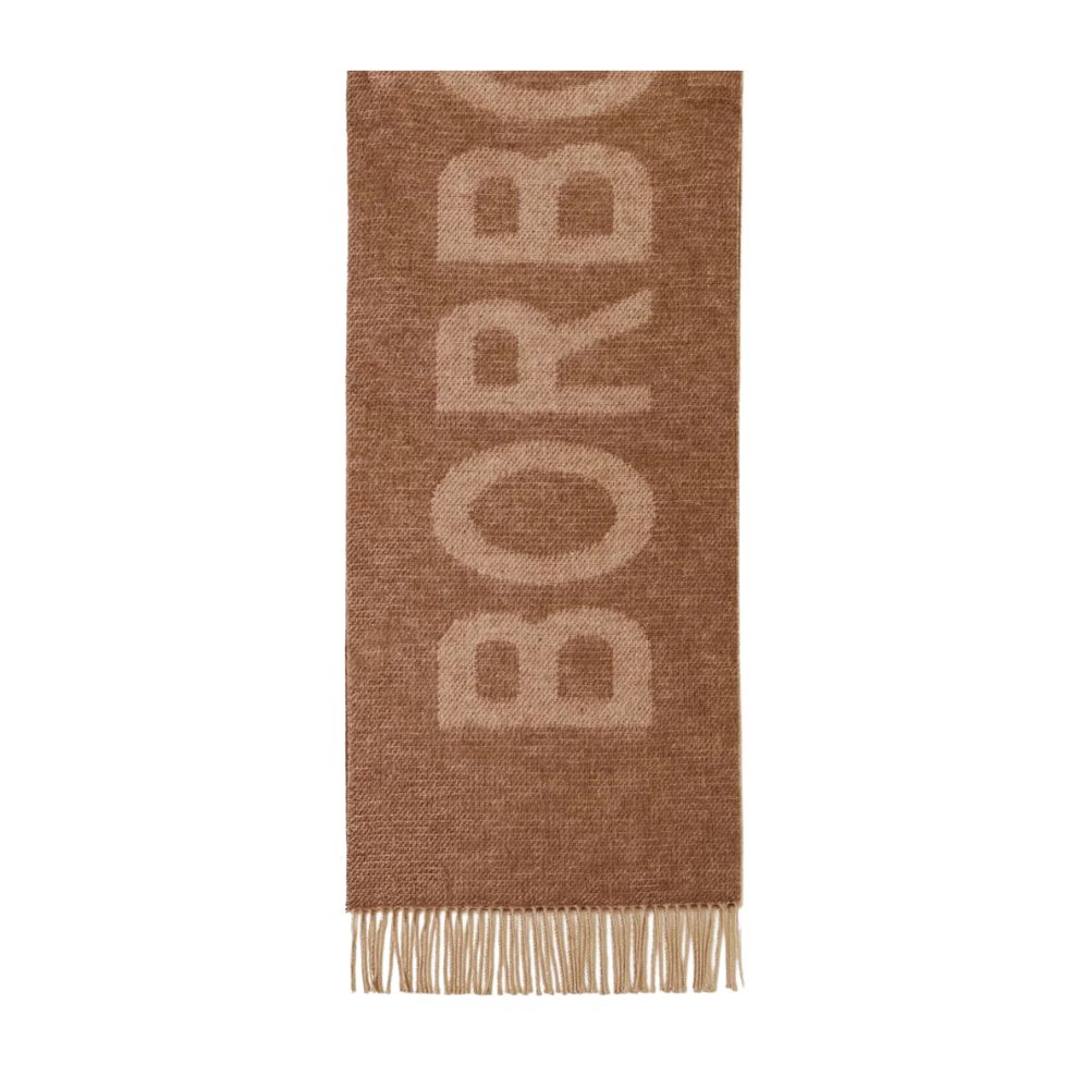 BORBONESE - Sciarpa Logo grande - Brown/Beige BORBONESE - Sciarpa Logo grande - Brown/Beige