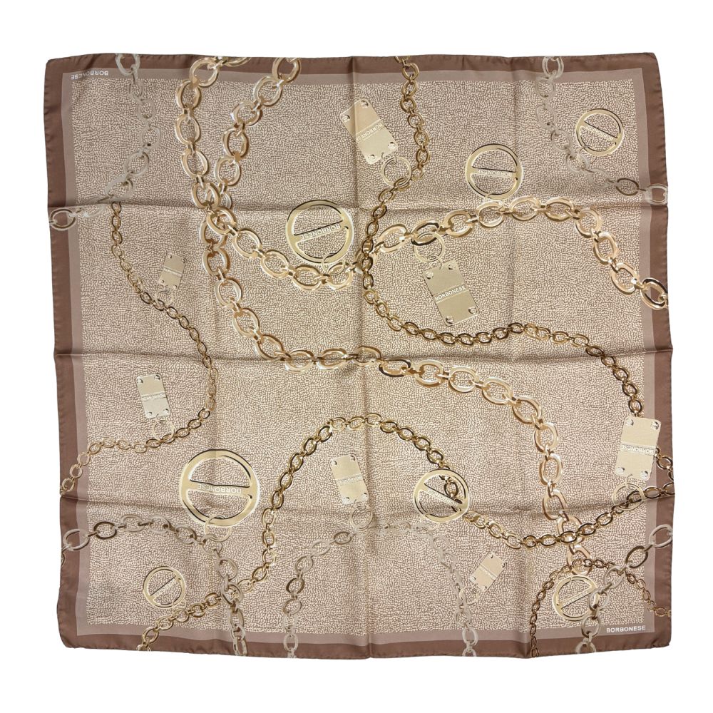 BORBONESE - Foulard Catene 90x90 - Mauve BORBONESE - Foulard Catene 90x90 - Mauve
