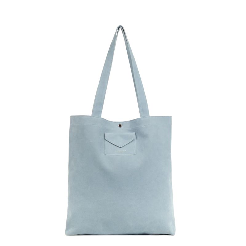 LANCASTER - Shopping grande suede look - Blu Fumè