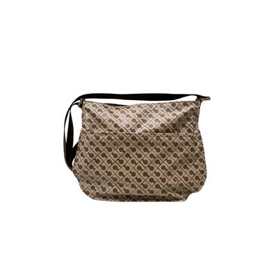 GHERARDINI - Tracolla con zip frontale in Softy - Tabacco/Burro