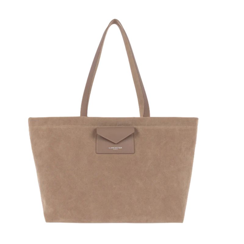 LANCASTER - Shopping orizzontale suede look - Beige Fonce
