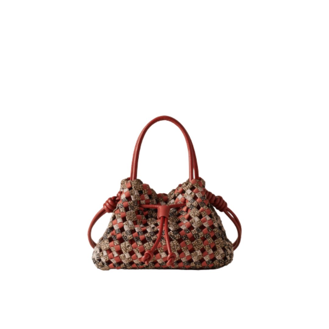 BORBONESE - La Nido Borsa Mini -Multicolour Op/Red/Papaya