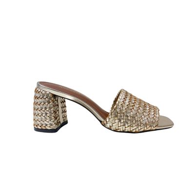 AREZZO - Sandalo pelle intrecciata - Light Gold AREZZO - Sandalo pelle intrecciata - Light Gold