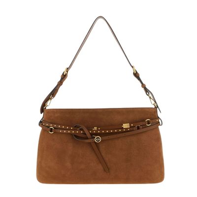 PINKO - Borsa a spalla grande Belt Bag in suede - Brown