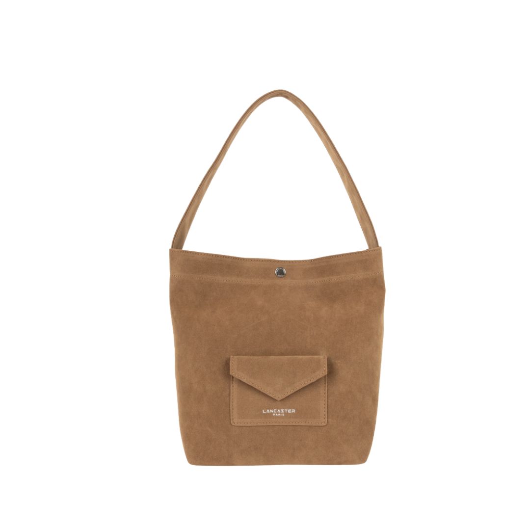 LANCASTER - Sacca a spalla suede look - Moka