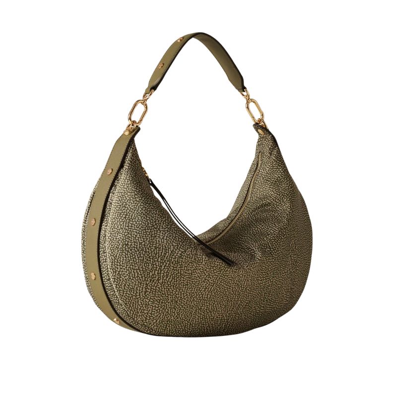 BORBONESE - Frame Borsa Hobo M - Olive