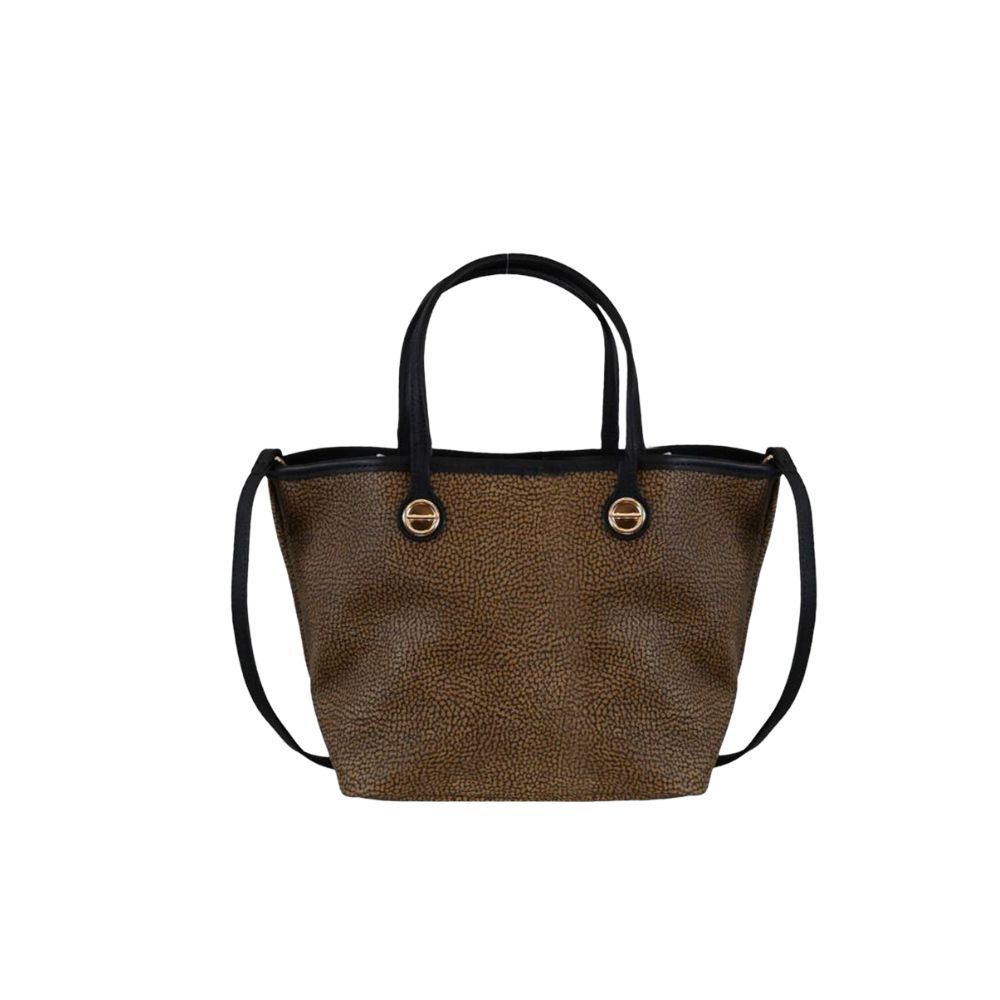 BORBONESE - Flight Borsa Shopping S - OpNaturale/Nero