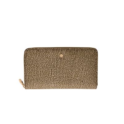 BORBONESE - Classica Portafoglio Zip Around Nylon Large - Olive