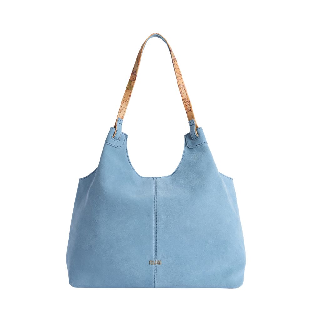 ALVIERO MARTINI - Tribal Leather borsa sottospalla - Azzurro Cielo